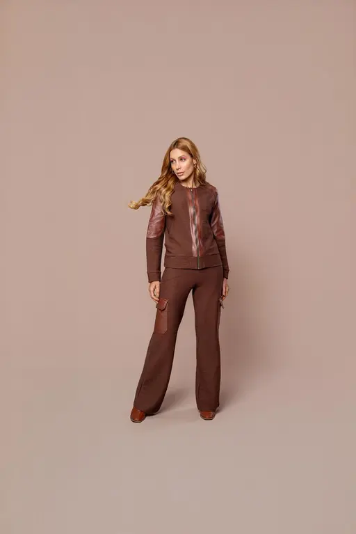 Calca Wide Leg Classic Wave Com Twill