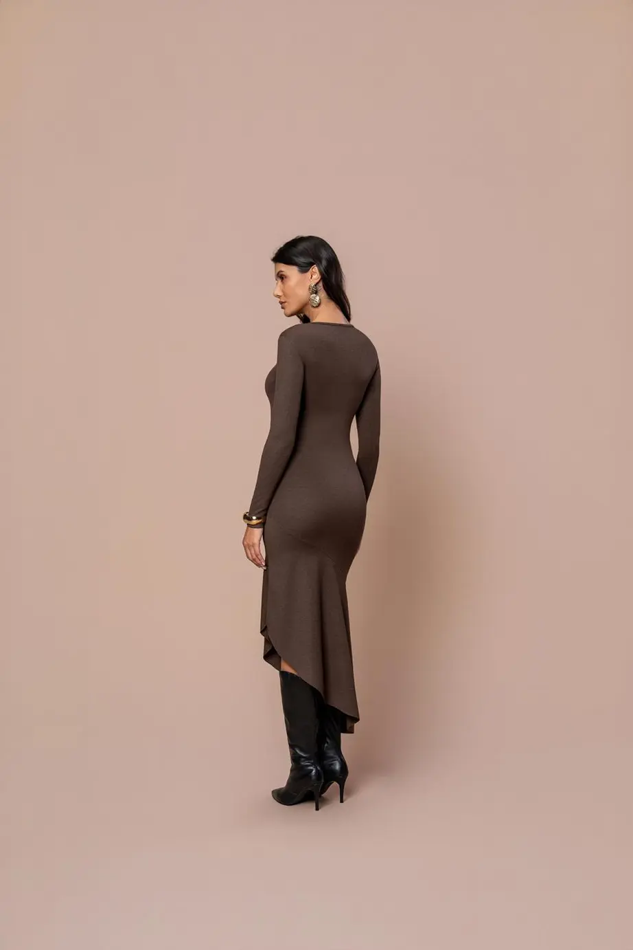 Vestido Longo Assimetrico