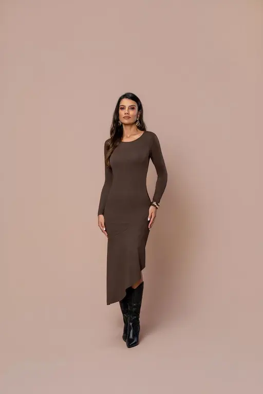 Vestido Longo Assimetrico