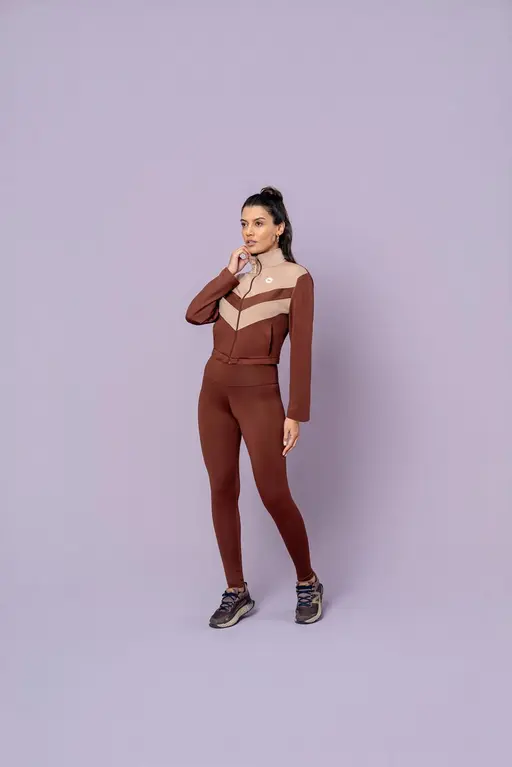 Jaqueta Cropped Thermo Bicolor