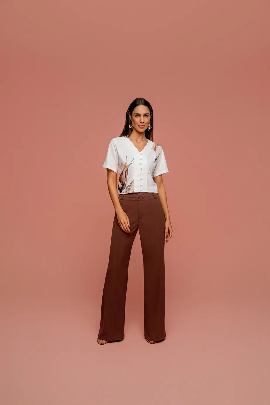 Calca Wide Leg Armani