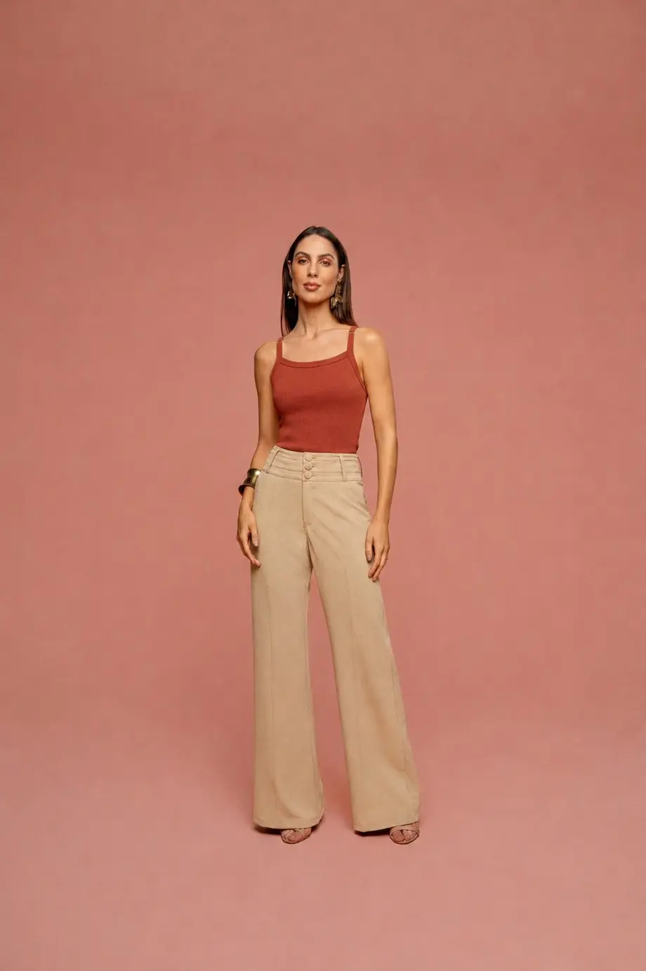 Calca Wide Leg Armani
