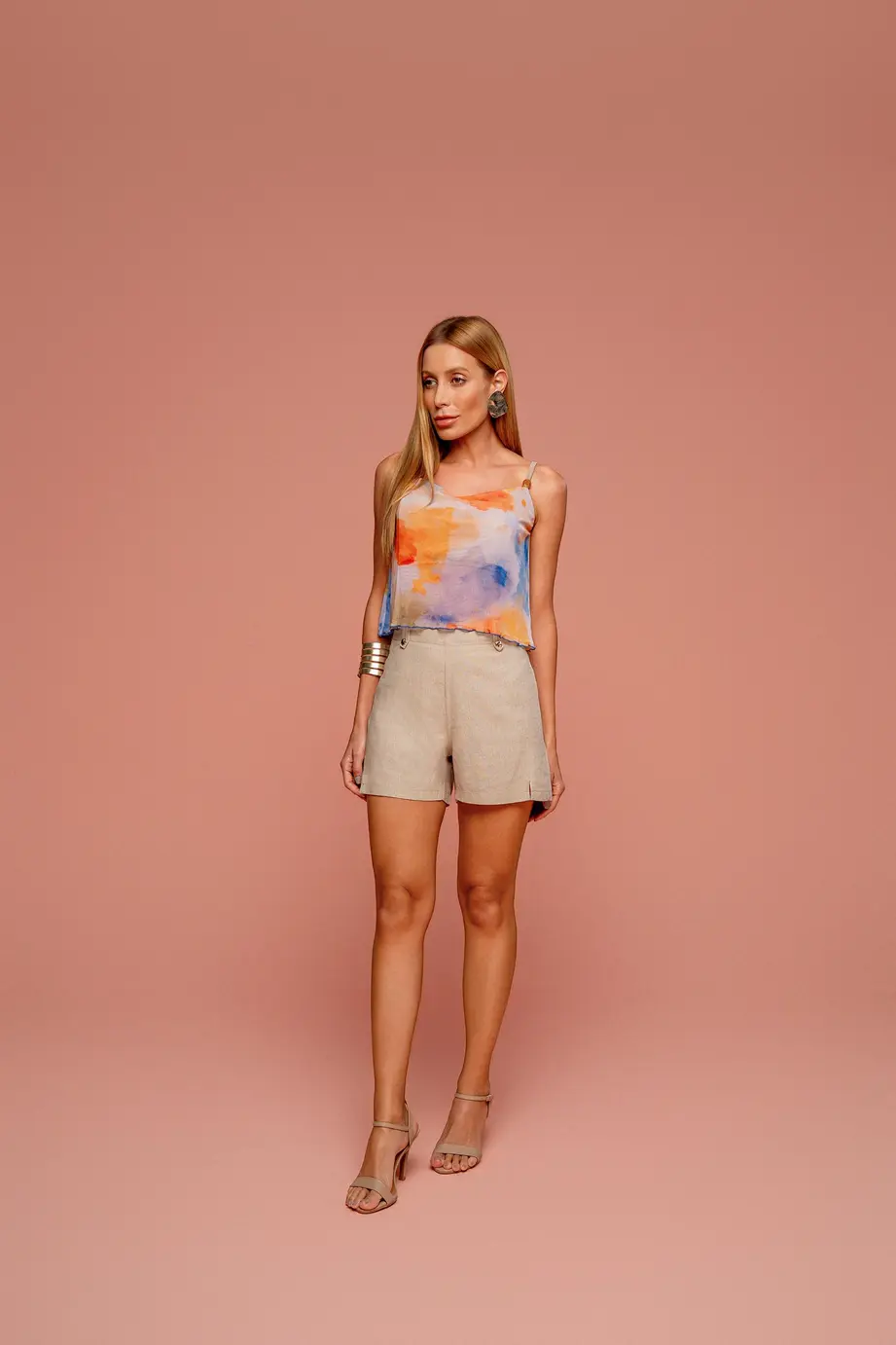 Blusa Tule Sublimada Com Top