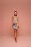 Vestido Curto Em Tule Sublimado