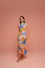 Vestido Longo Em Tule Sublimado Com Anagua