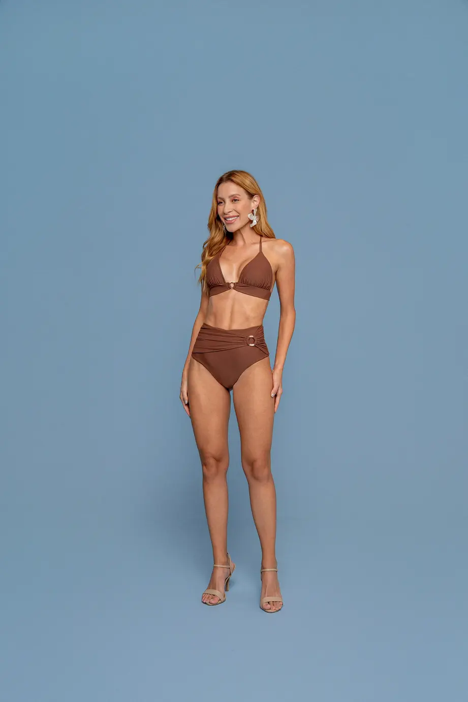 Bottom Hot Pant Com Drapeado E Argola